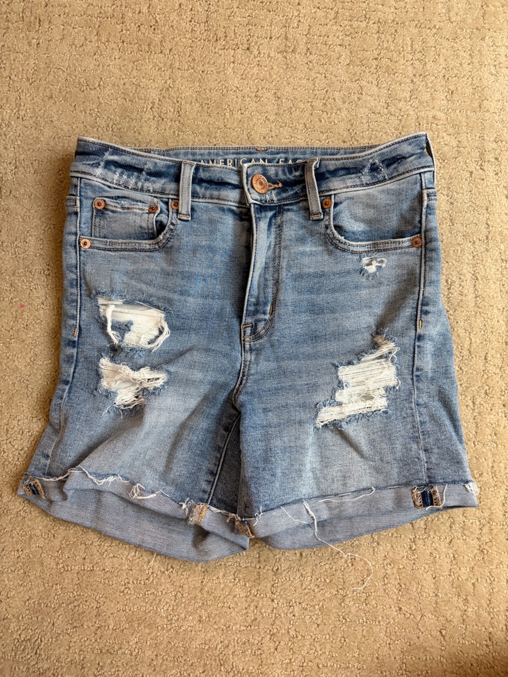 American Eagle High Rise Midi Shorts